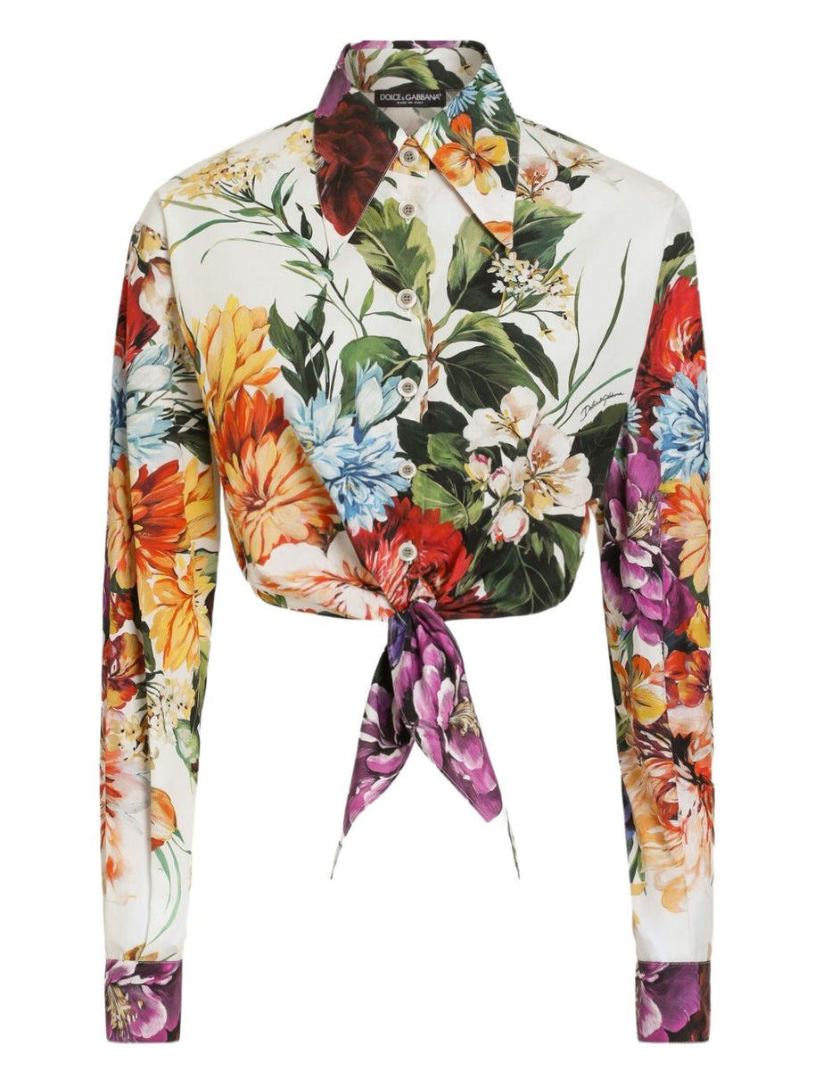 Dolce & Gabbana Floral Print Poplin Shirt