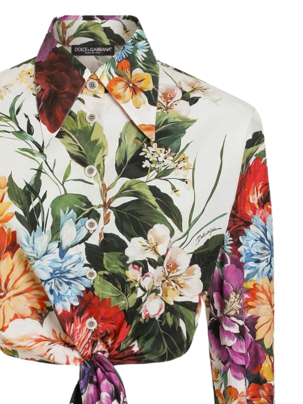 Dolce & Gabbana Floral Print Poplin Shirt