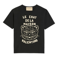 Valentino Le Chat De La Maison Cotton T-shirt - Black