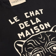 Valentino Le Chat De La Maison Cotton T-shirt - Black