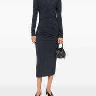 Brunello Cucinelli Wool Blend Midi Dress - Blue