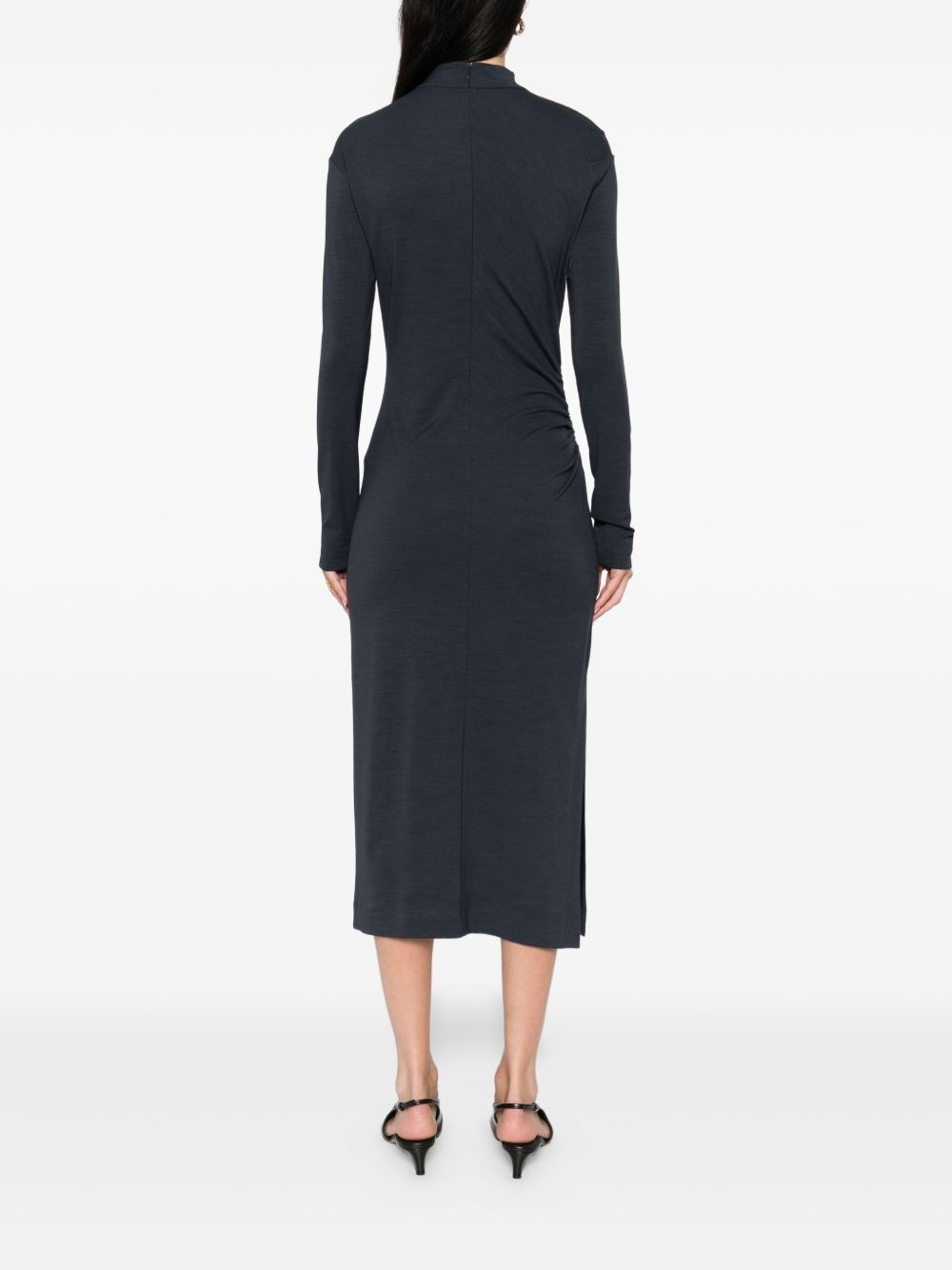 Brunello Cucinelli Wool Blend Midi Dress - Blue