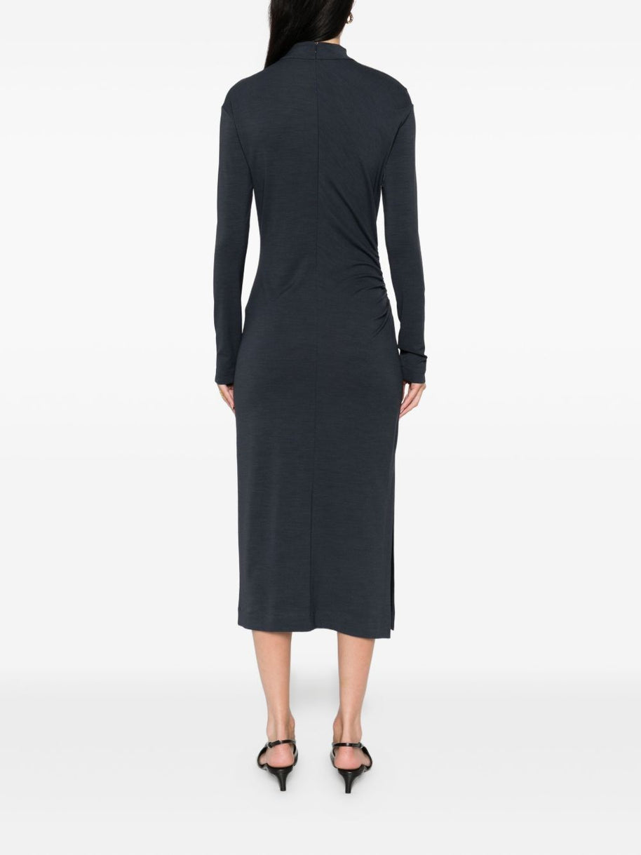 Brunello Cucinelli Wool Blend Midi Dress - Blue