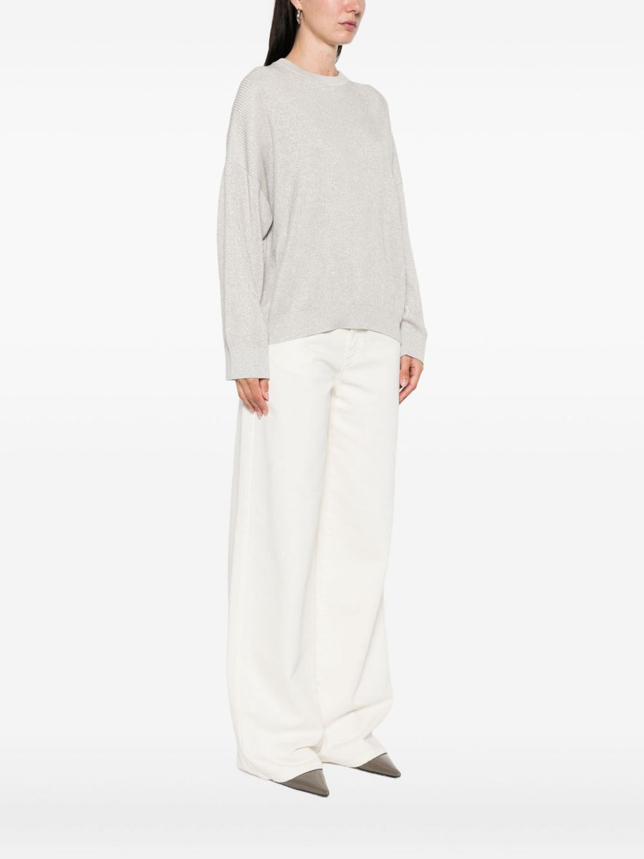 Brunello Cucinelli Cotton Crewneck Sweater - Grey