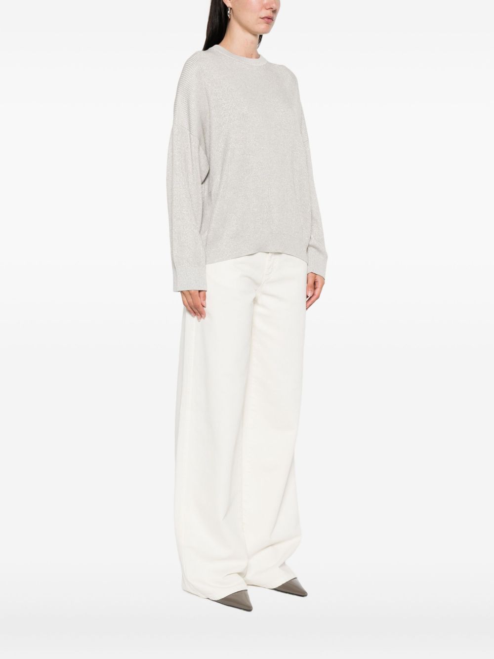 Brunello Cucinelli Cotton Crewneck Sweater - Grey