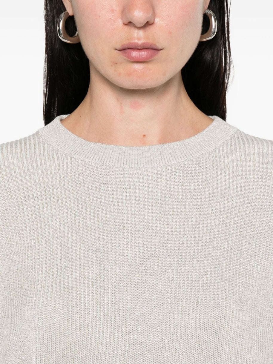 Brunello Cucinelli Cotton Crewneck Sweater - Grey