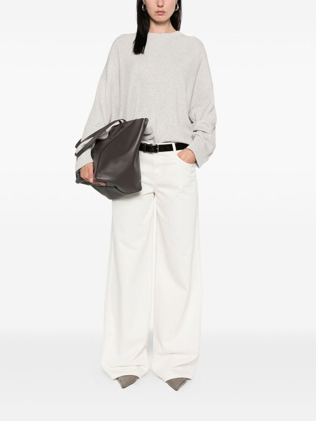 Brunello Cucinelli Cotton Crewneck Sweater - Grey