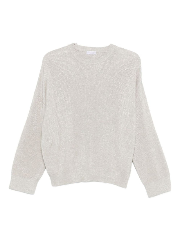 Brunello Cucinelli Cotton Crewneck Sweater - Grey