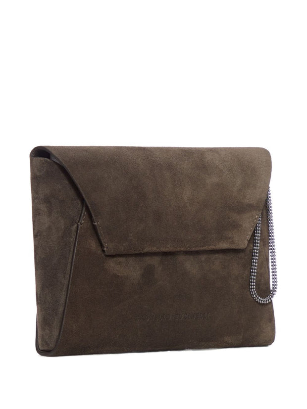 Brunello Cucinelli Suede Envelope Clutch Bag
