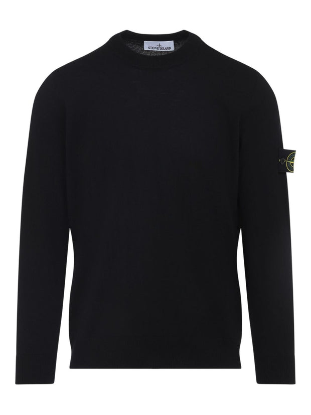 Stone Island Wool Sweater - Black
