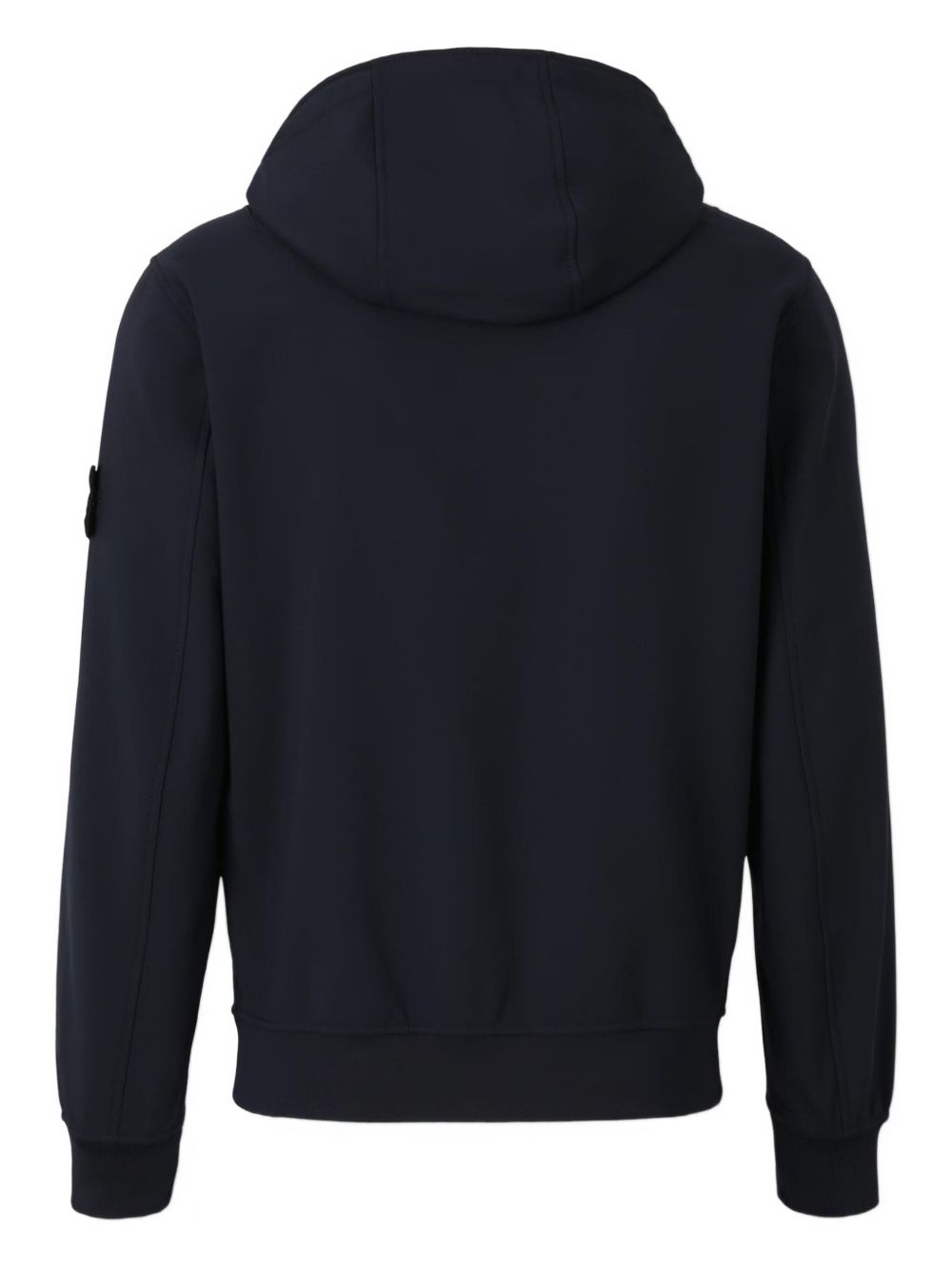 Stone Island Logo Cotton Zipped Hoodie - Blue