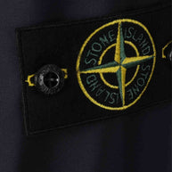 Stone Island Logo Cotton Zipped Hoodie - Blue