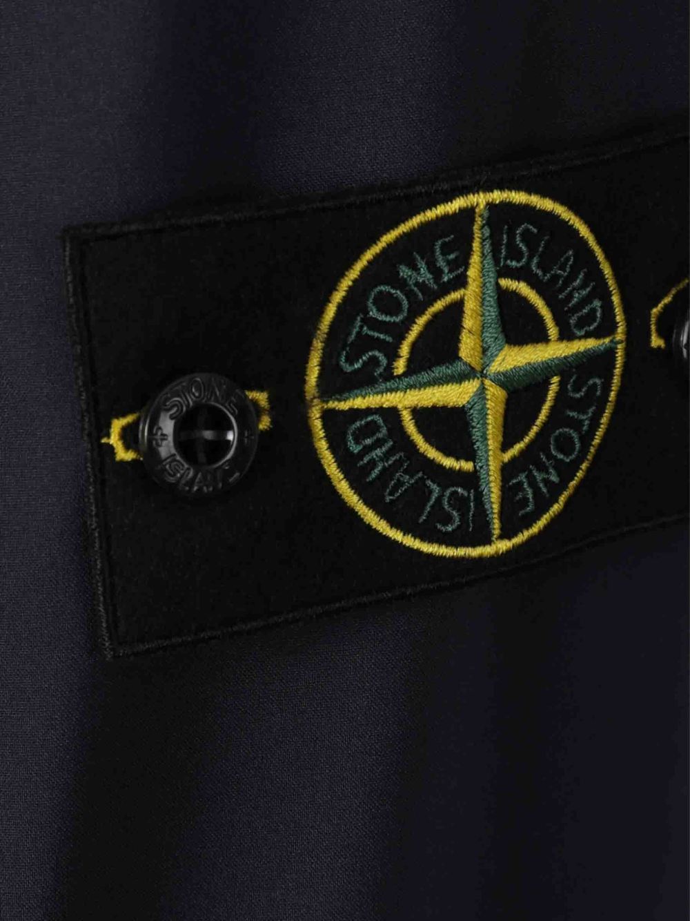 Stone Island Logo Cotton Zipped Hoodie - Blue