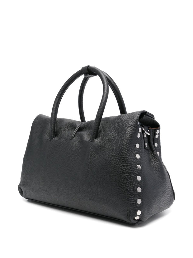 Zanellato Dotta Centauro XL Leather Handbag - Black