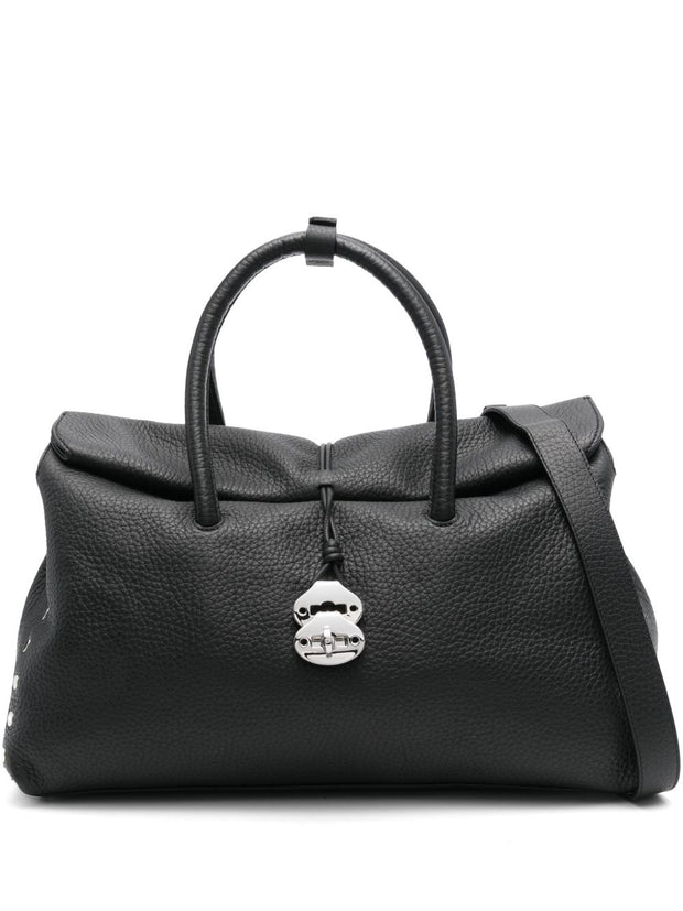 Zanellato Dotta Centauro XL Leather Handbag - Black