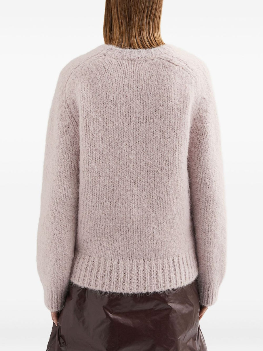 JIL SANDER PLUS Wool Crewneck Sweater - Pink