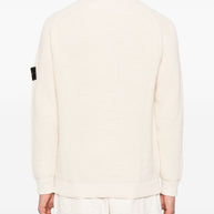 Stone Island Logo Cotton Sweater - Ivory