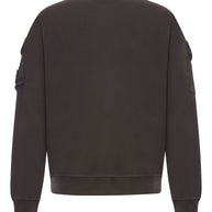 Stone Island Logo Cotton Crewneck Sweatshirt - Grey
