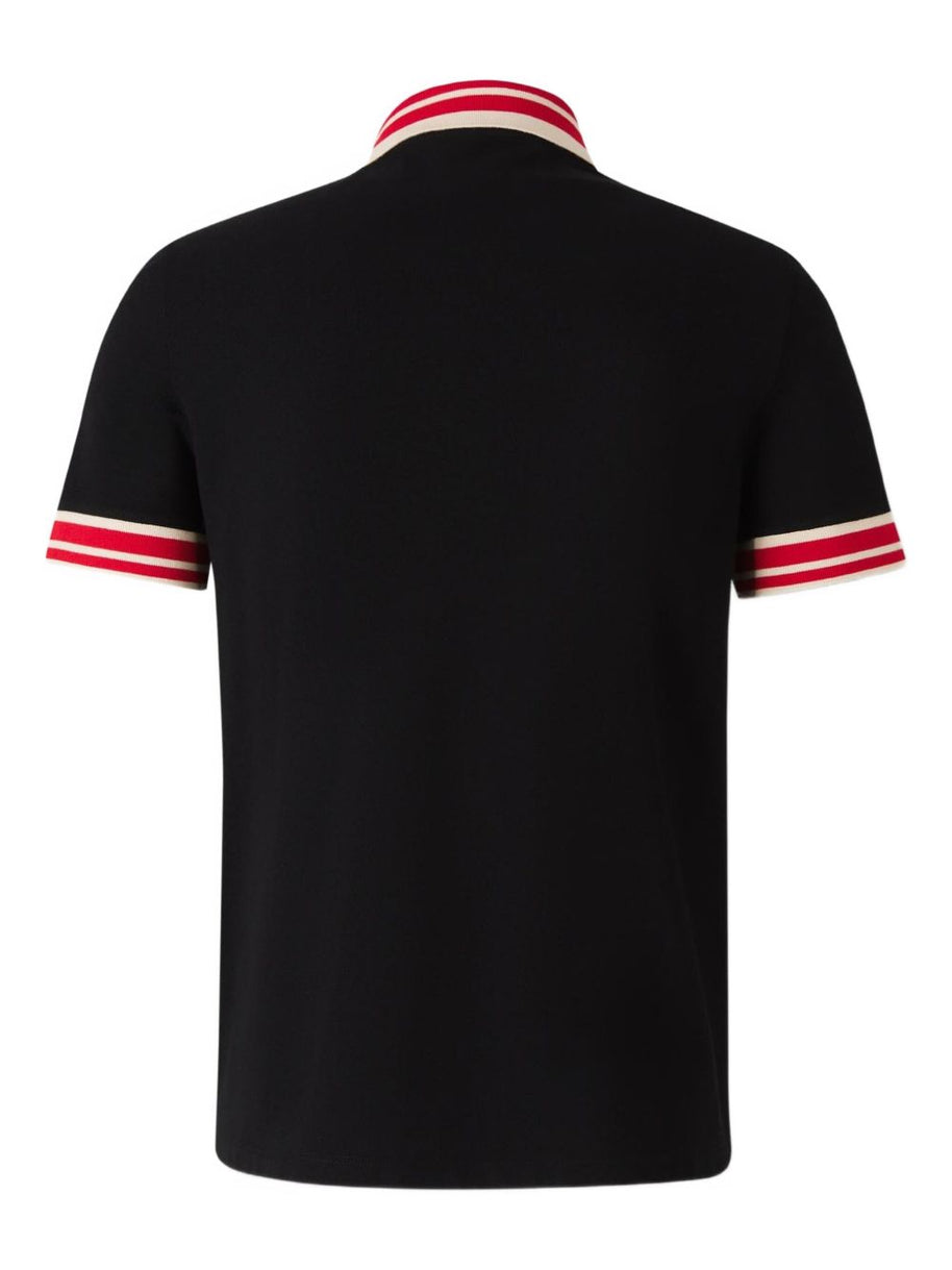 Valentino VLogo Signature Cotton Polo Shirt - Black