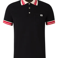 Valentino VLogo Signature Cotton Polo Shirt - Black