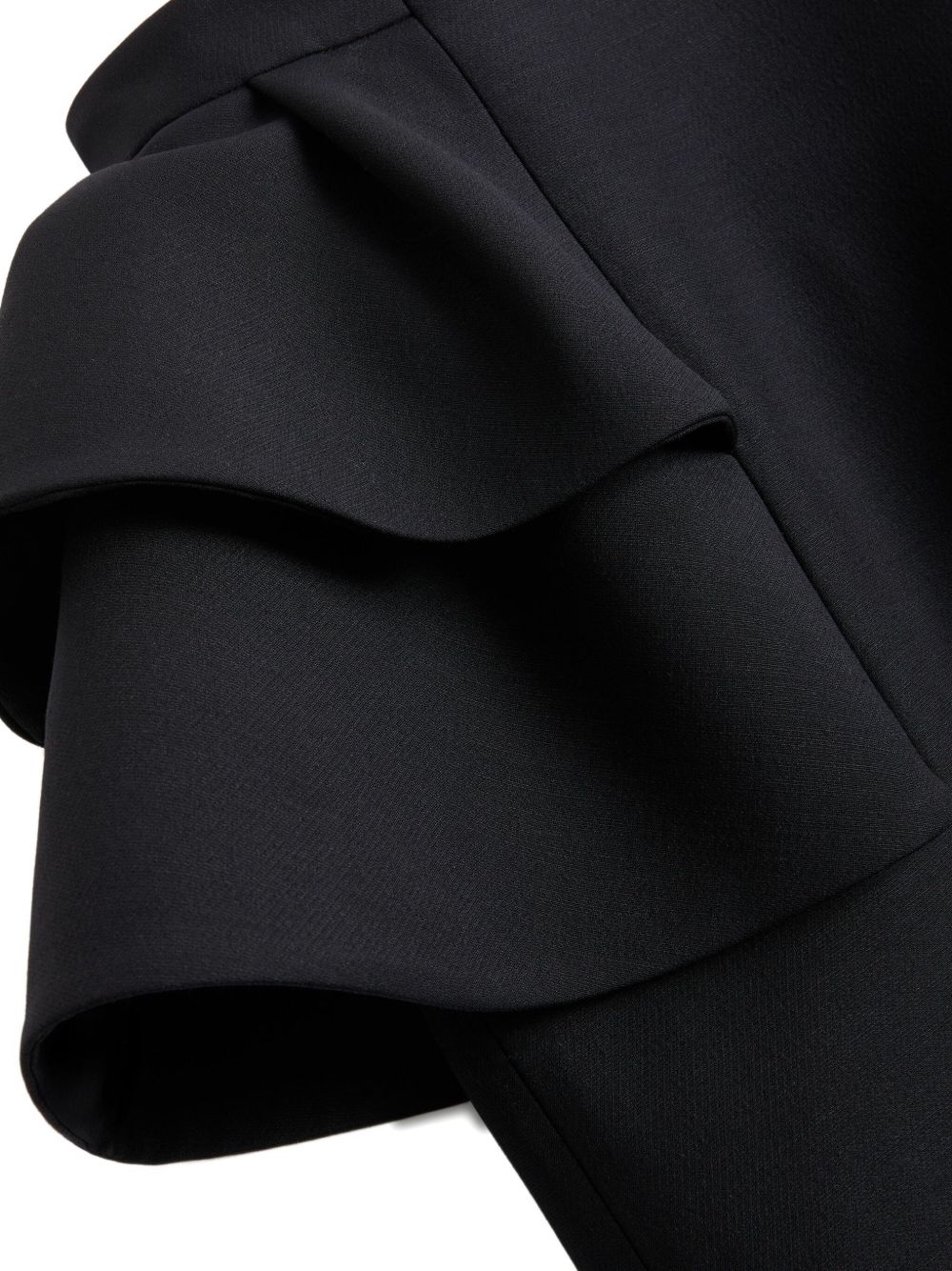 Valentino Wool And Silk Midi Skirt - Black
