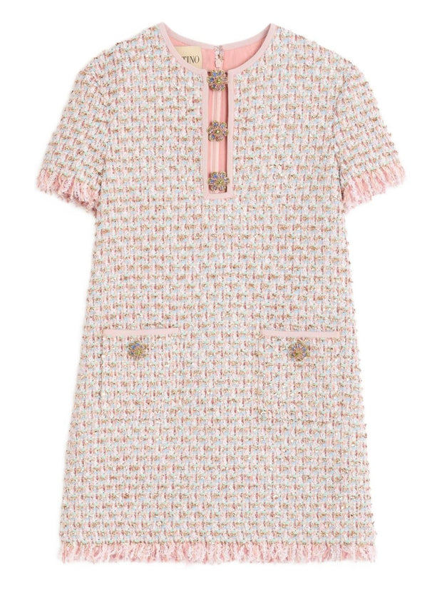 Valentino Tweed Short Dress - MultiColour