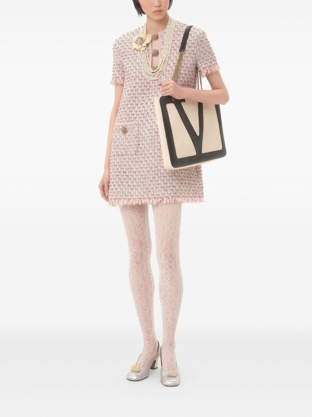 Valentino Tweed Short Dress - MultiColour