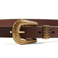 Valentino Garavani VLogo Signature Leather Belt - Brown