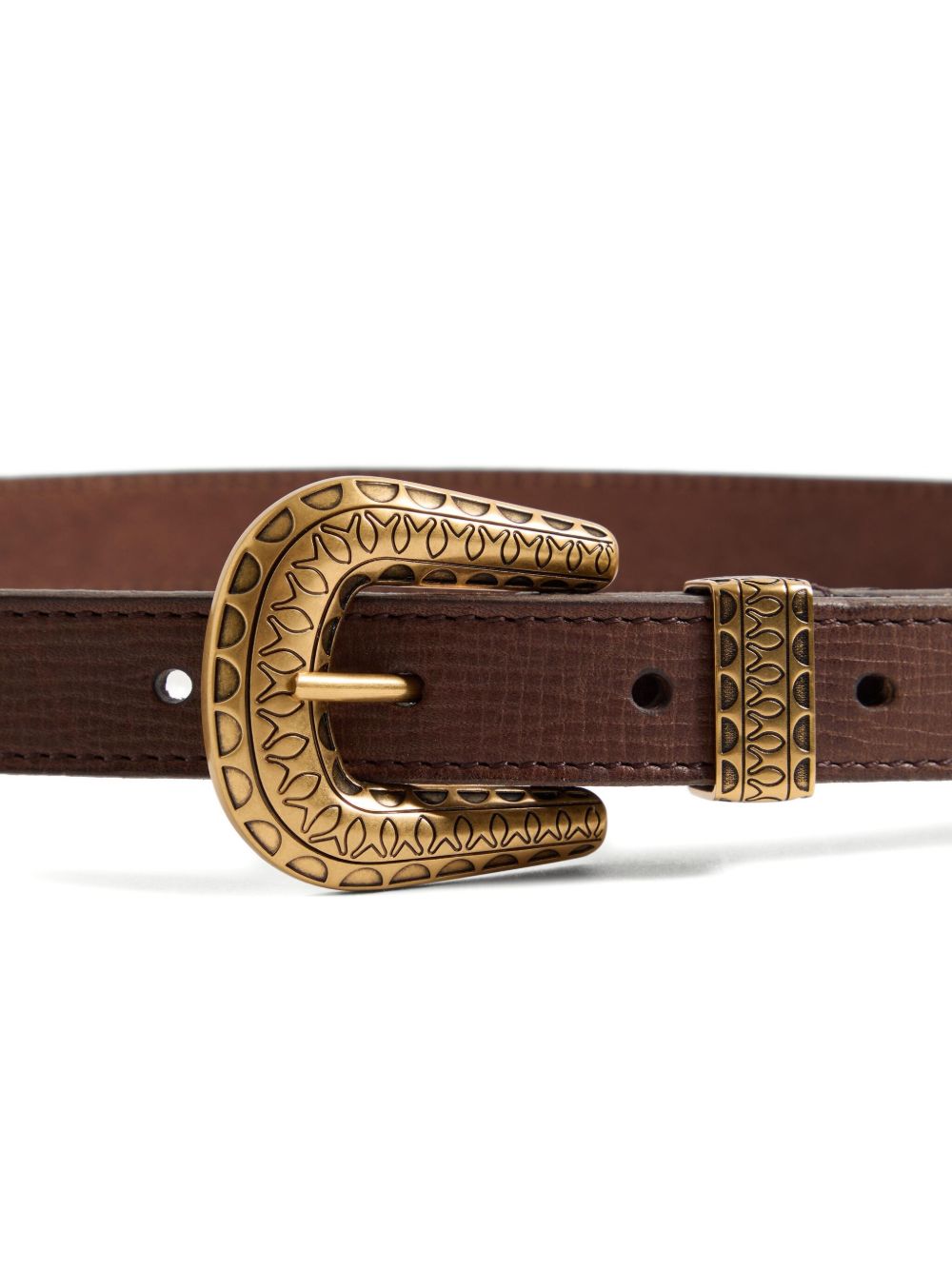 Valentino Garavani VLogo Signature Leather Belt - Brown