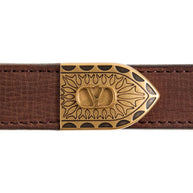 Valentino Garavani VLogo Signature Leather Belt - Brown