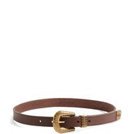 Valentino Garavani VLogo Signature Leather Belt - Brown