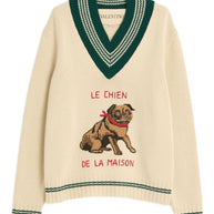 Valentino Le Chien De La Maison Wool Sweater - White