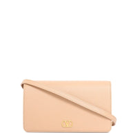 Valentino Garavani VLogo Signature Leather Mini Bag - Powder