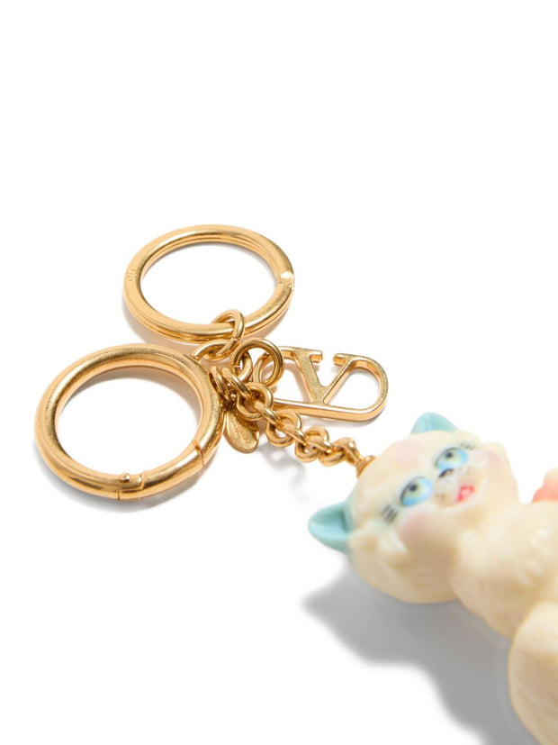 Valentino Garavani Le Chat De La Maison Nylon Bag Charm With Keychain