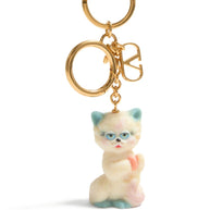 Valentino Garavani Le Chat De La Maison Keyring - Golden