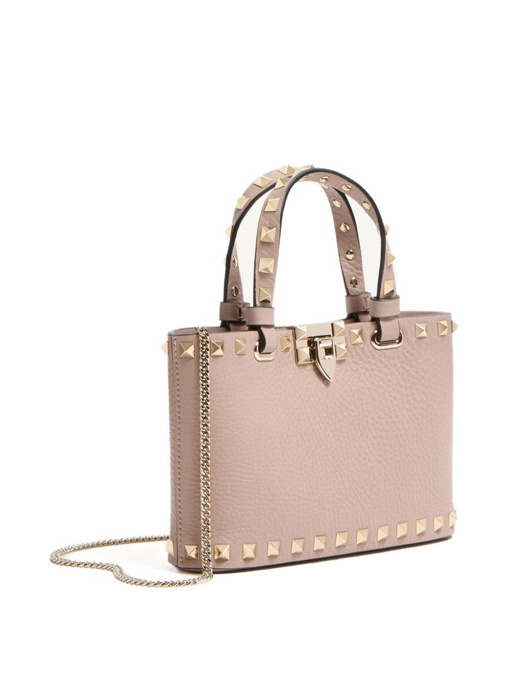 Valentino Garavani Rockstud Leather Mini Bag Powder
