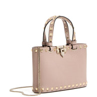 Valentino Garavani Rockstud Leather Mini Bag Powder