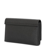Valentino Garavani VLogo Signature Leather Wallet On Chain - Black