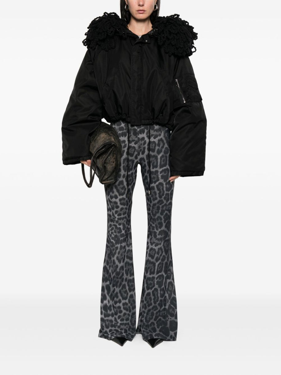 Stella McCartney Leopard Print Flared Jeans - Grey