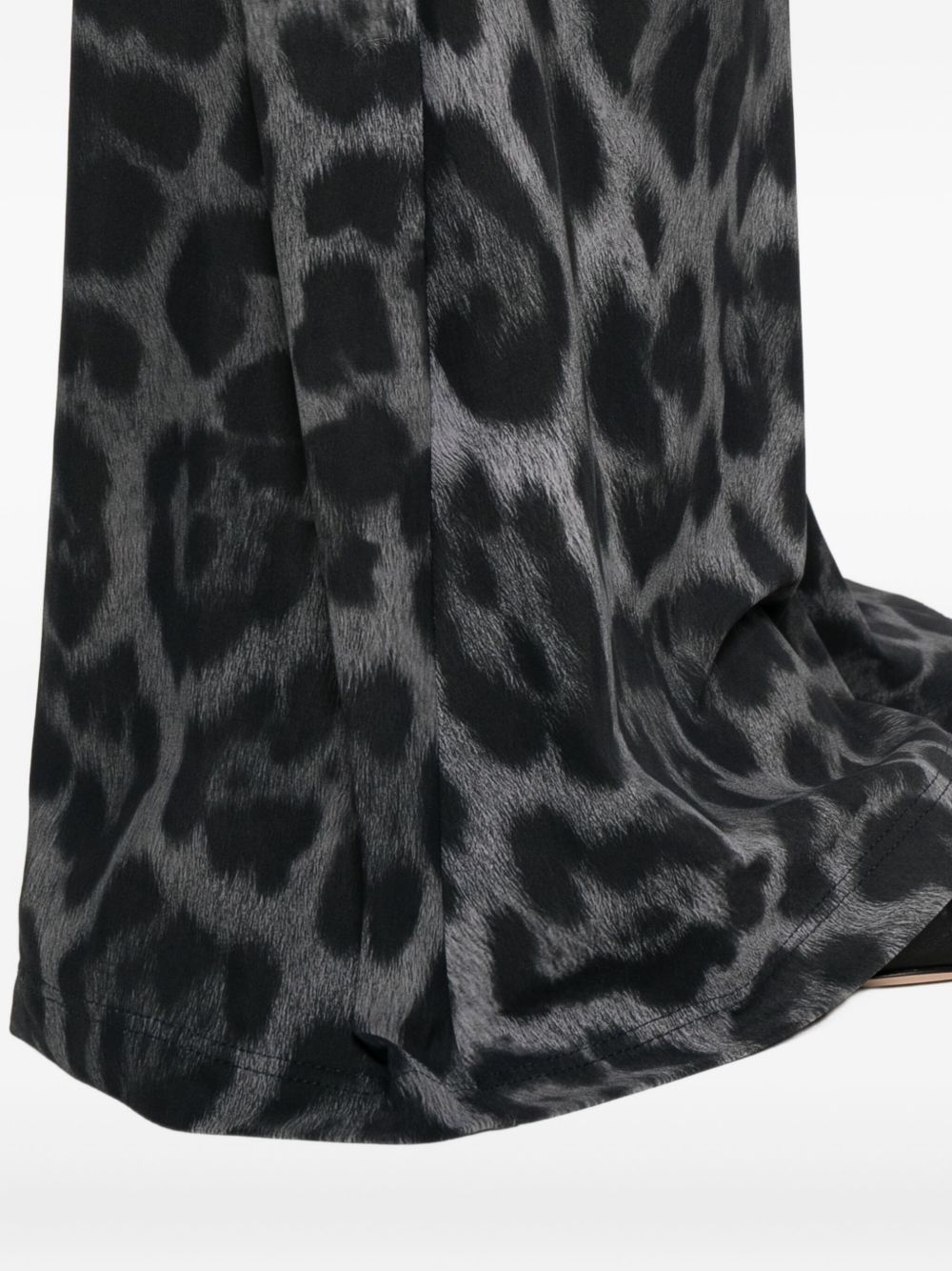 Stella McCartney Leopard Print Flared Jeans - Grey