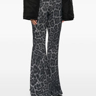 Stella McCartney Leopard Print Flared Jeans - Grey
