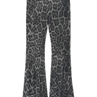 Stella McCartney Leopard Print Flared Jeans - Grey