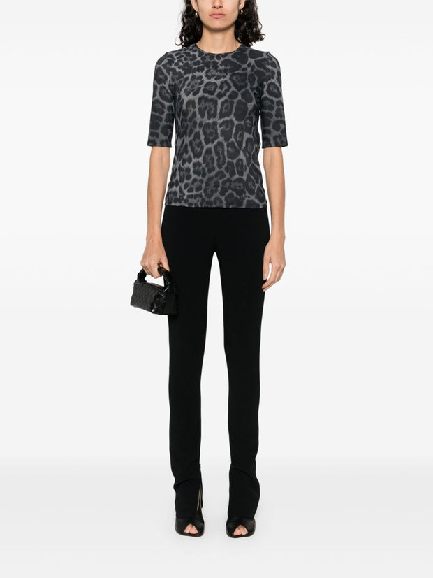 Stella McCartney Leopard Print Top - Grey