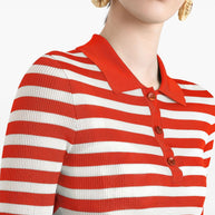 Dolce & Gabbana Striped Polo Shirt - Red