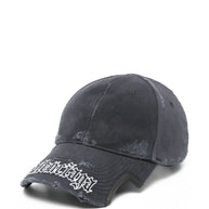 Balenciaga Blackletter Script Baseball Cap - Black