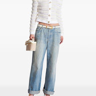 Balmain Tweed Cardigan - White
