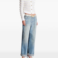 Balmain Tweed Cardigan - White