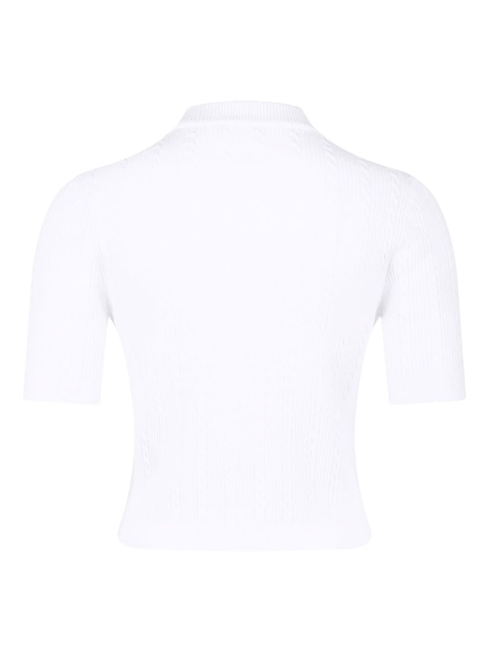 Balmain Crewneck Cardigan - White