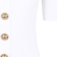 Balmain Crewneck Cardigan - White