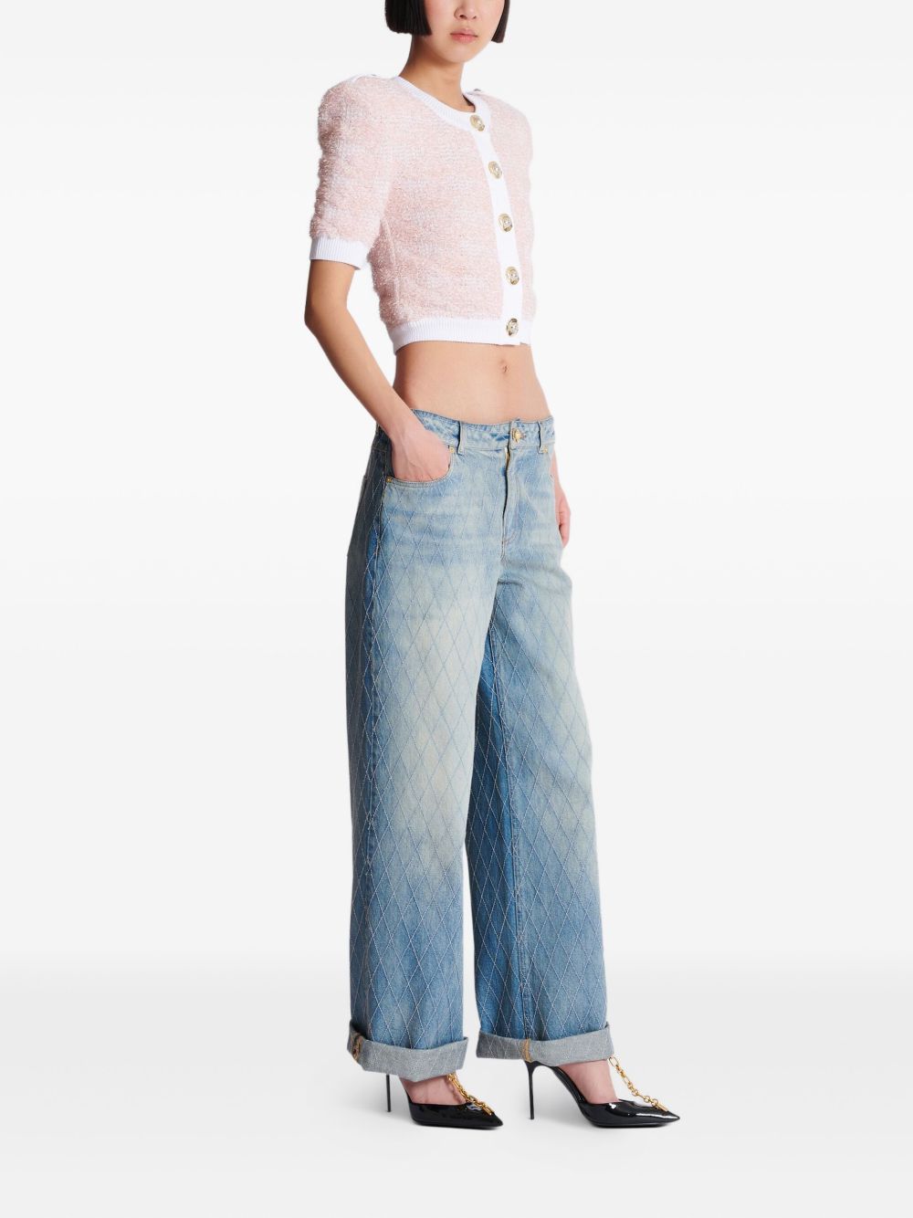 Balmain Cropped Cardigan